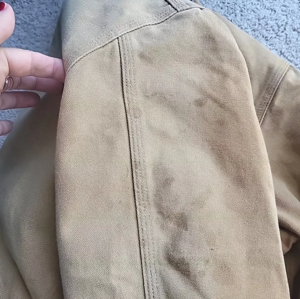 Vintage Carhartt Chore Jacket Men Large Blanket Lined Barn Work Duck Canvas - Picture 16 of 16